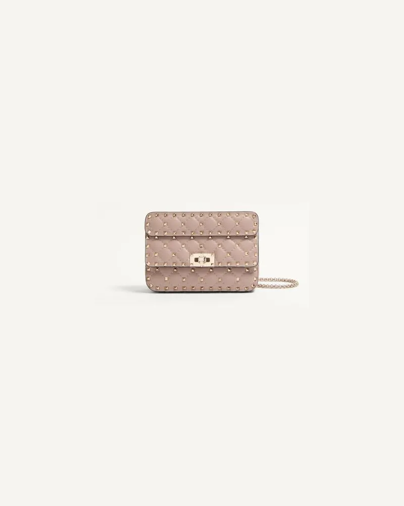 Valentino Garavani Kleine Tasche Rockstud Spike Aus Nappaleder Frau POUDRE Poudre