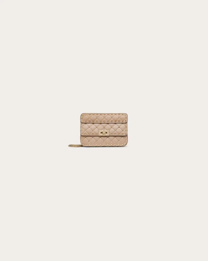 Valentino Garavani Kleine Tasche Rockstud Spike Aus Nappaleder Frau POUDRE Poudre
