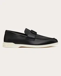 Valentino Garavani LEISURE FLOWS LOAFER aus KALBSLEDER Mann Schwarz