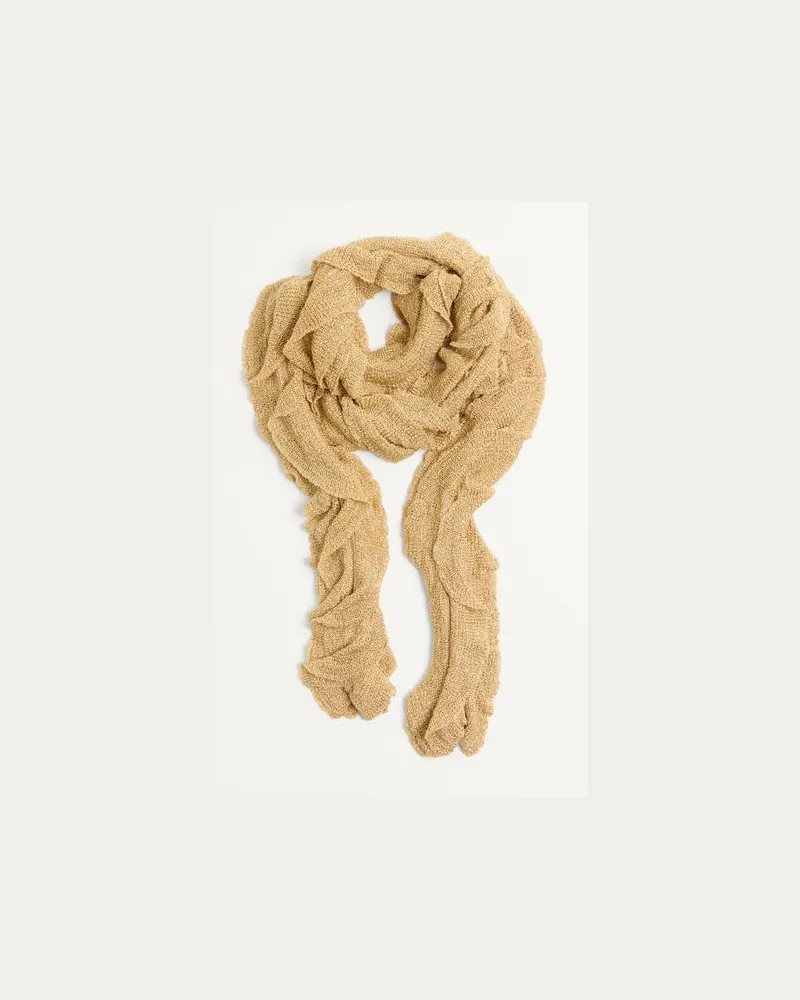 Valentino Garavani Gestrickter Lurexschal Frau GOLD Gold