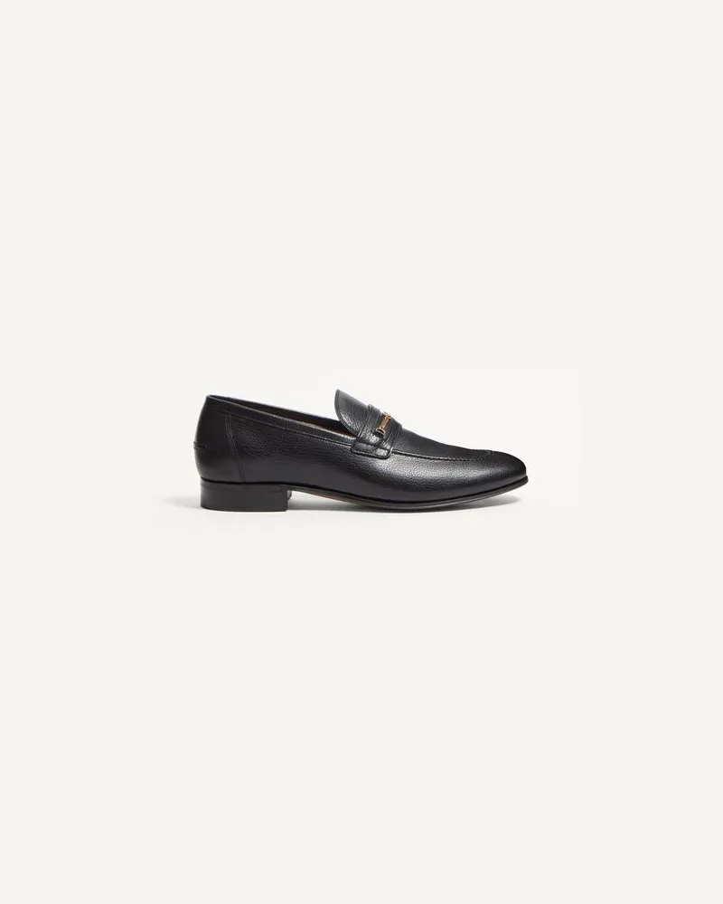 Valentino Garavani Vlogo Signature Mokassins Aus Ziegenleder Mann SCHWARZ Schwarz
