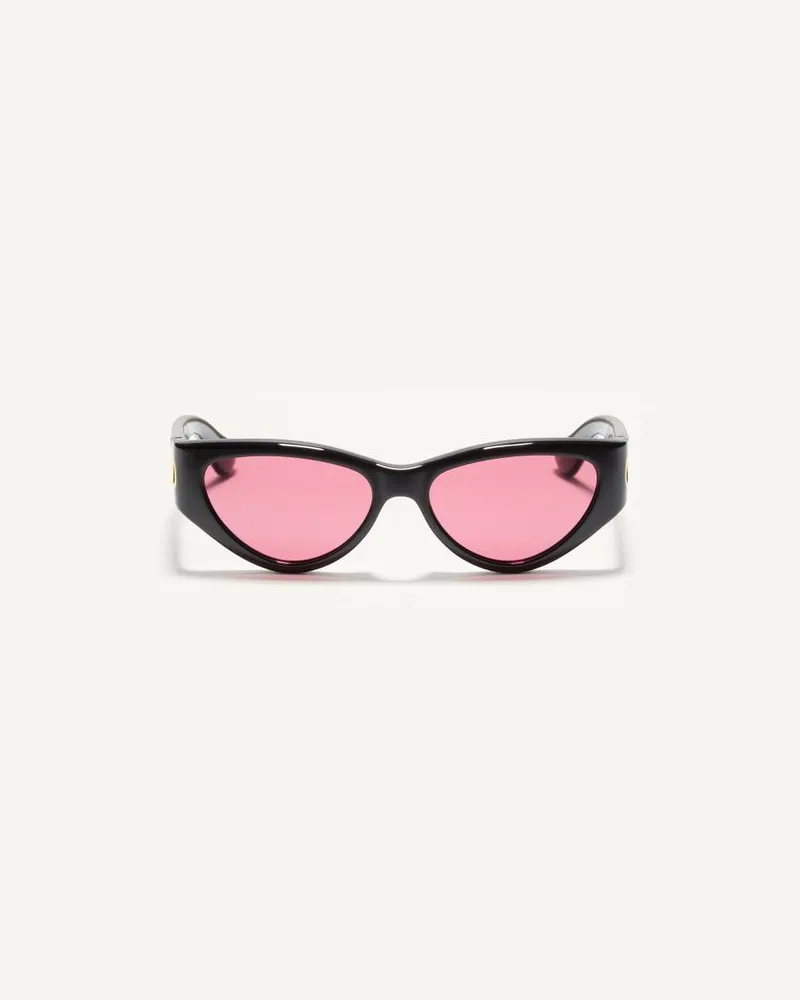 Valentino Garavani Cat-Eye-Brille aus Acetat Frau SCHWARZ/ ROT Schwarz