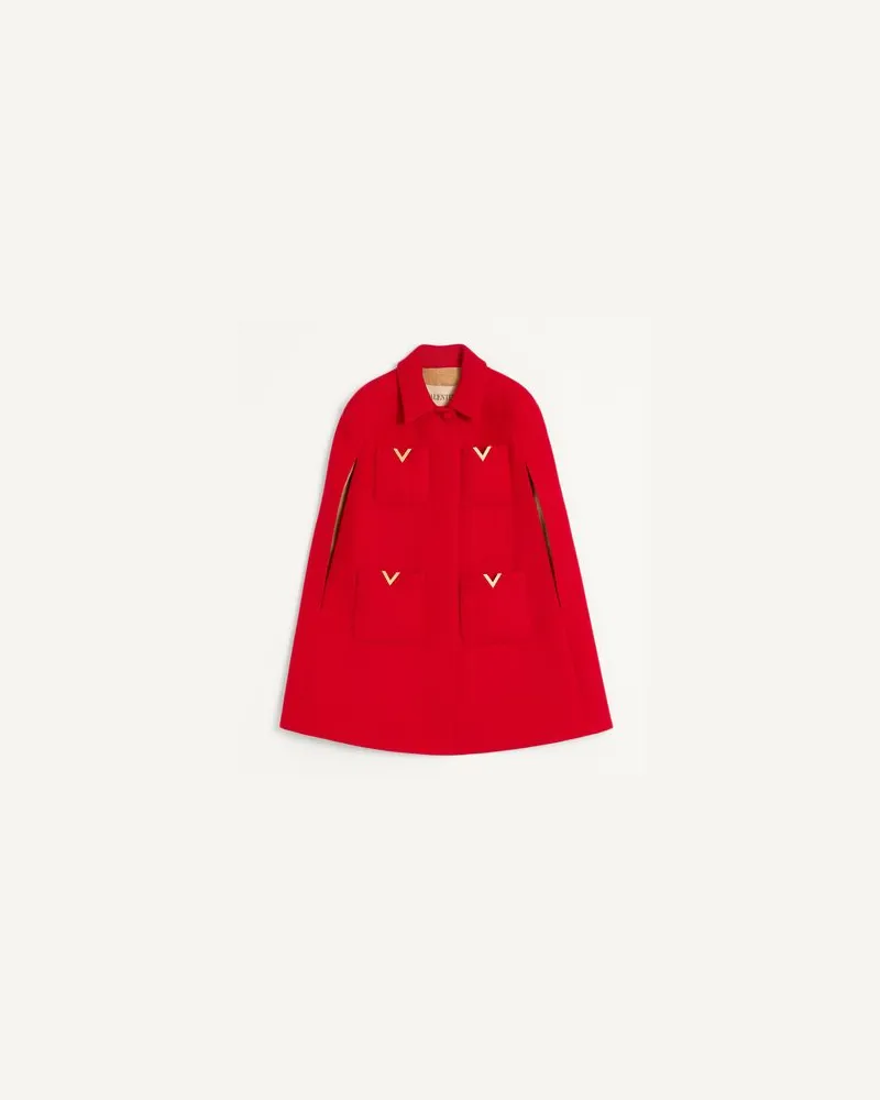 Valentino Garavani Drill Double Cape Frau ROT Rot