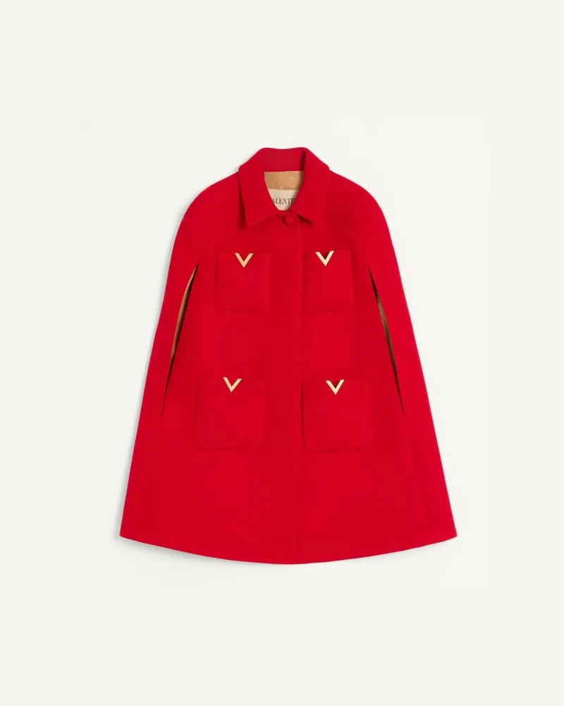 Valentino Garavani Drill Double Cape Frau ROT Rot