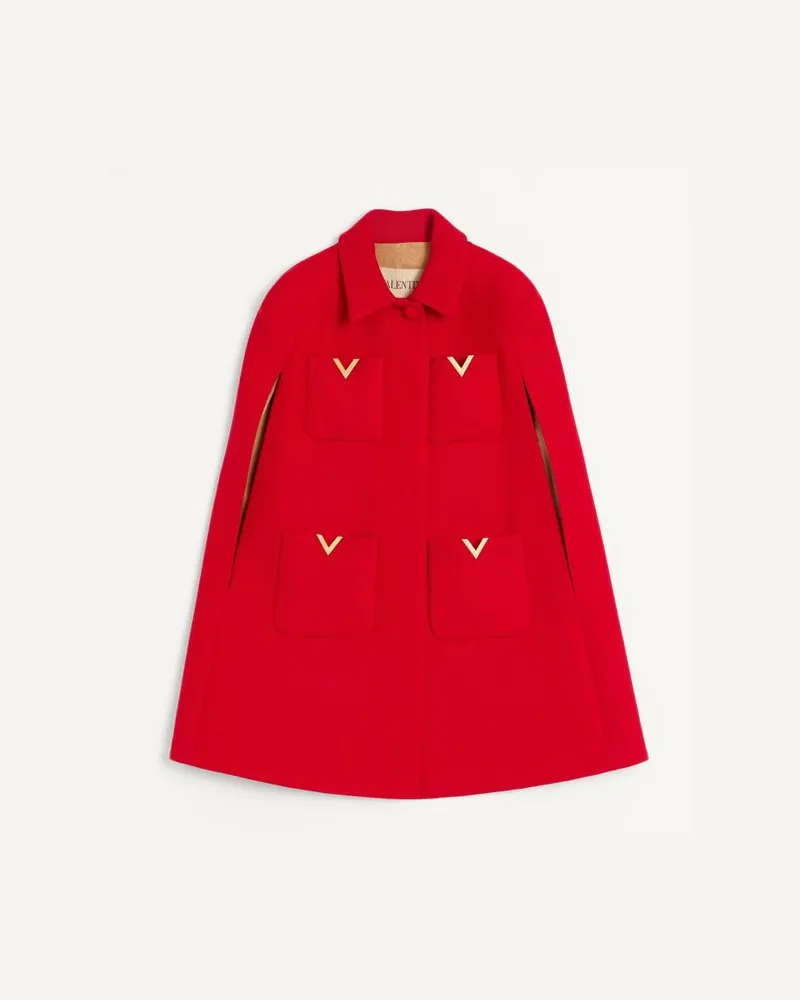 Valentino Garavani Drill Double Cape Frau ROT Rot