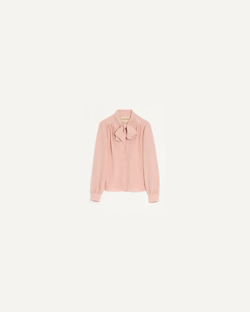 Valentino Garavani Hemd Aus Crêpe De Chine Frau VINTAGE ROSE Vintage