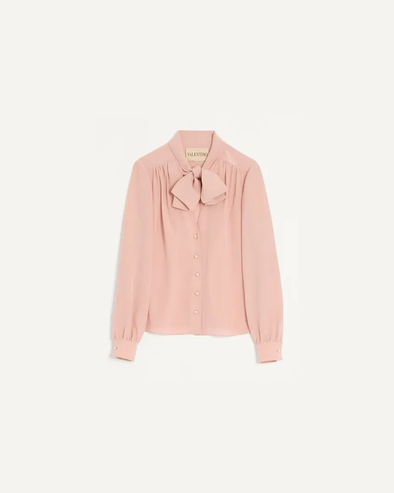 Valentino Garavani Hemd Aus Crêpe De Chine Frau VINTAGE ROSE Vintage