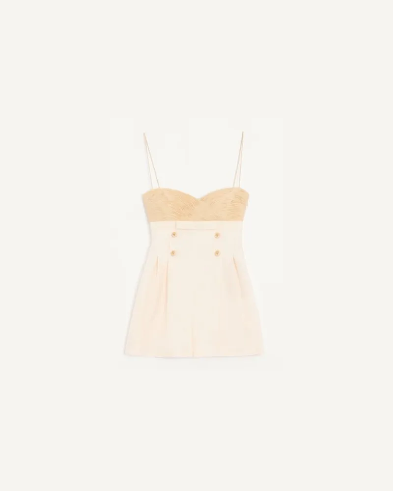 Valentino Garavani Shantung-Jumpsuit Frau ELFENBEIN Elfenbein