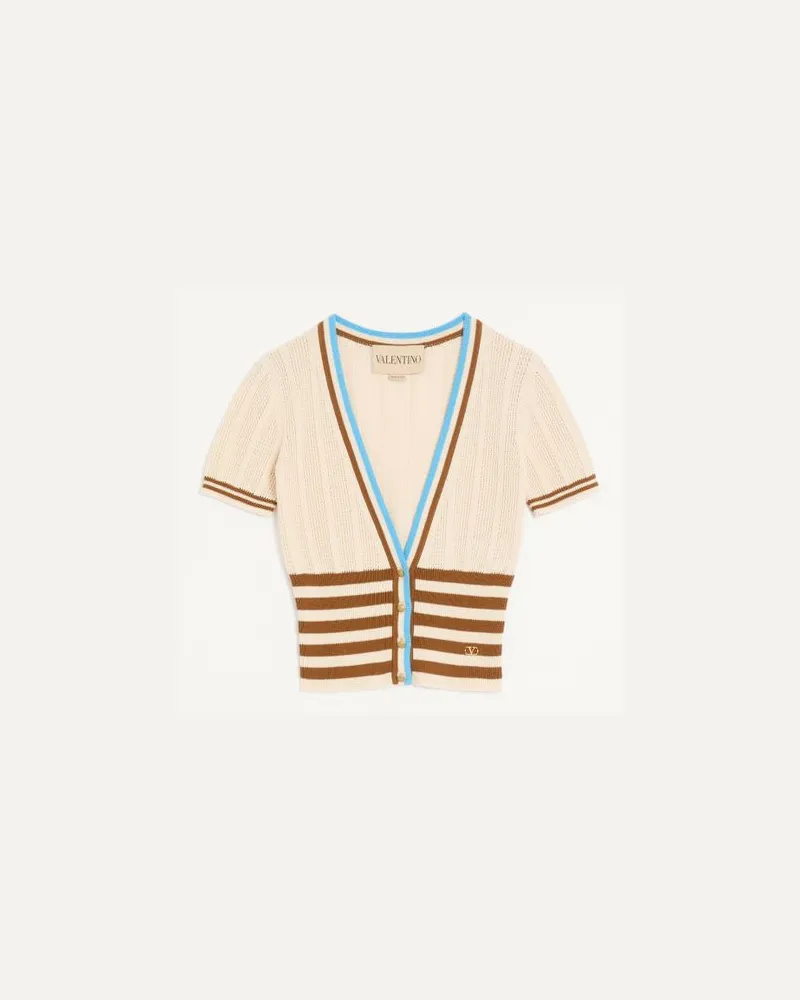 Valentino Garavani CARDIGAN AUS BAUMWOLLE Frau BIRKE Birke