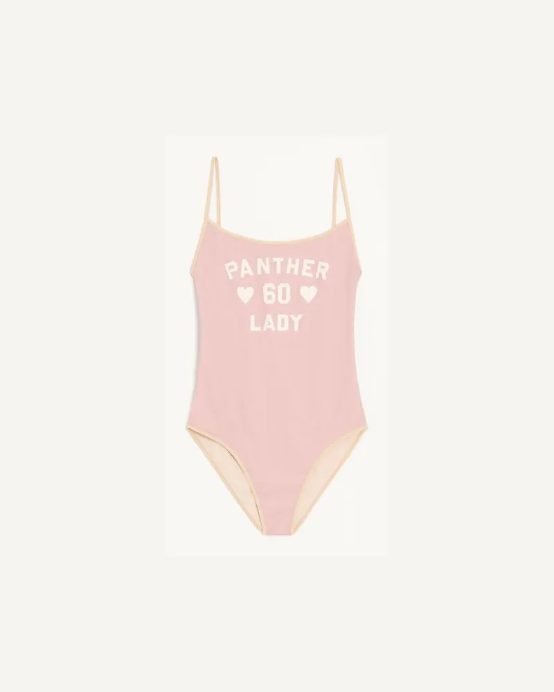 Valentino Garavani Einteiliger Badeanzug aus Lycra mit Print Frau ROSA Rosa