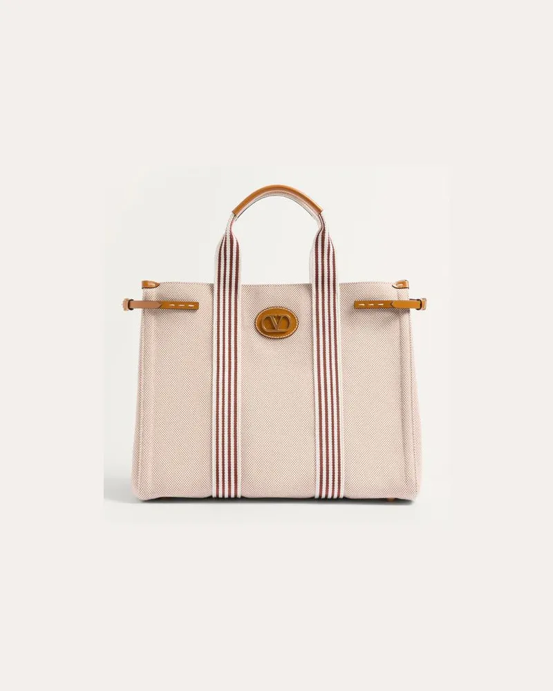 Valentino Garavani Valentino Garavani Antibes Tasche Aus Canvas Mann NATUR/TABAK Natur