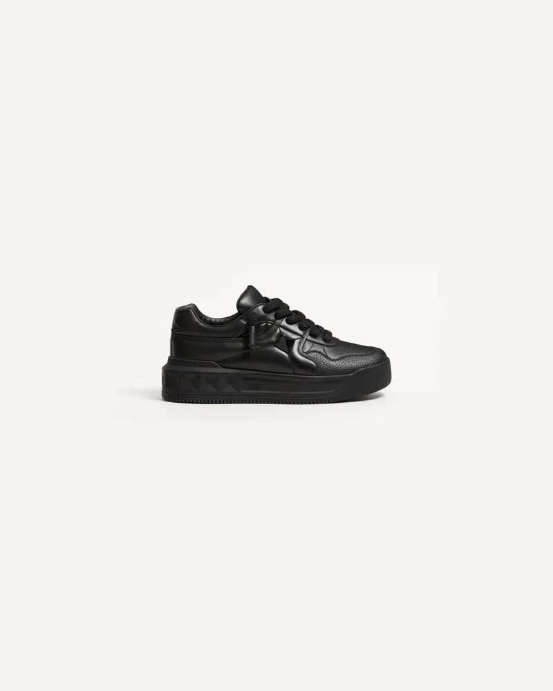 Valentino Garavani One Stud Xl Low-Top-Sneaker Aus Nappaleder Mann SCHWARZ Schwarz