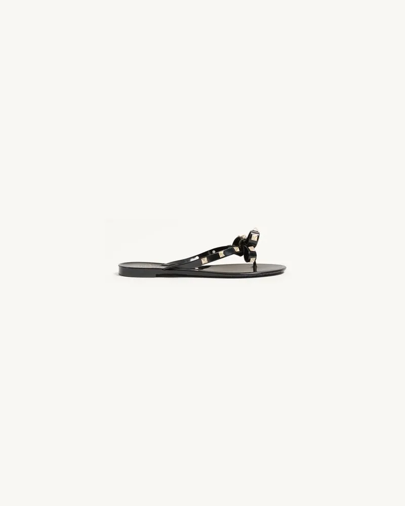 Valentino Garavani Rockstud Gummislipper Frau SCHWARZ Schwarz