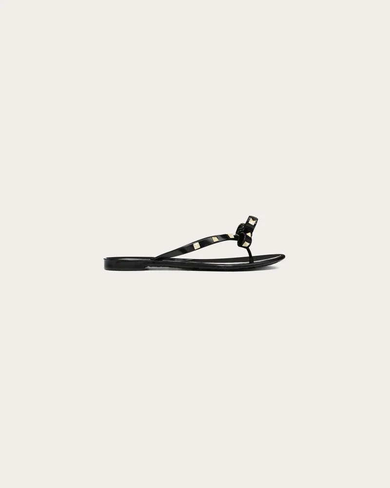 Valentino Garavani Rockstud Gummislipper Frau SCHWARZ Schwarz