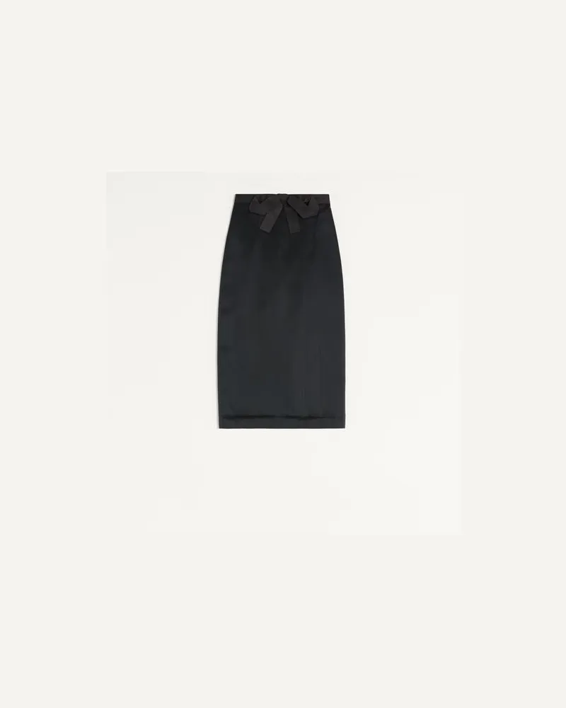 Valentino Garavani Rock aus Satin  Frau SCHWARZ Schwarz