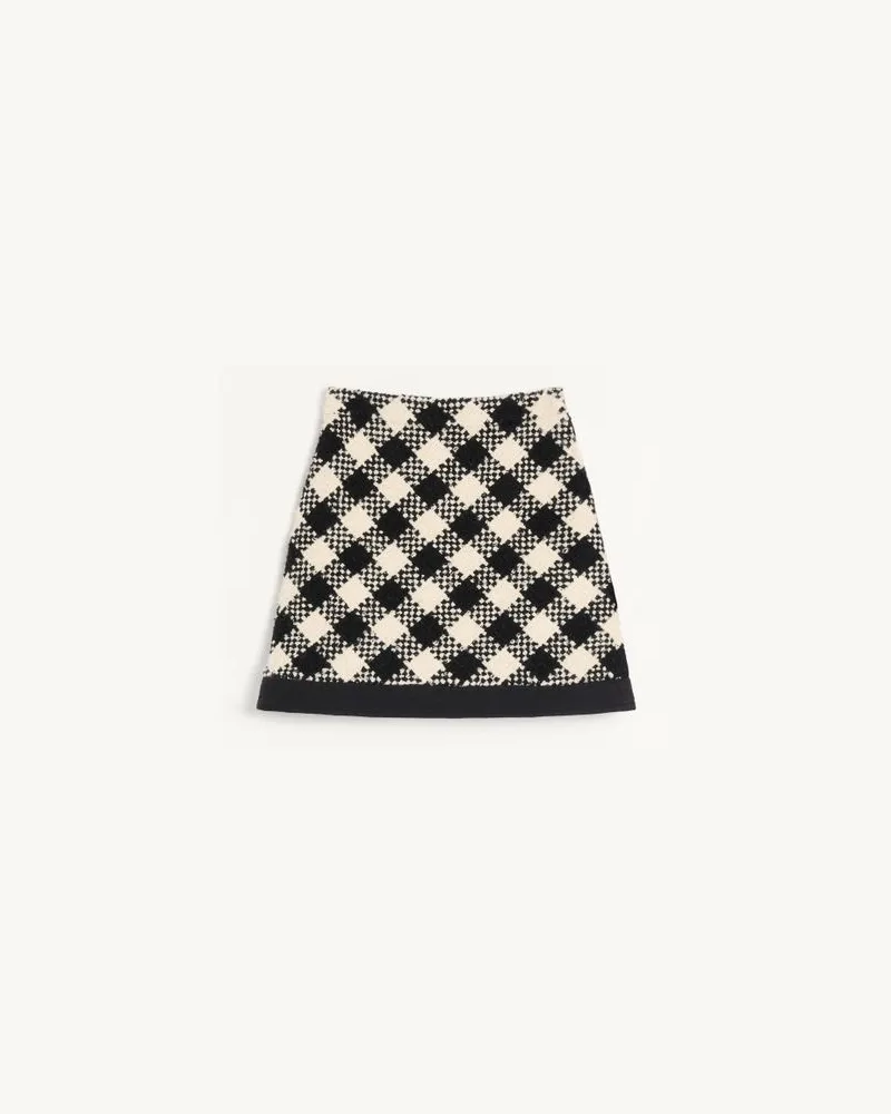 Valentino Garavani Damier Tweed-Rock Frau BIRKE/SCHWARZ Birke