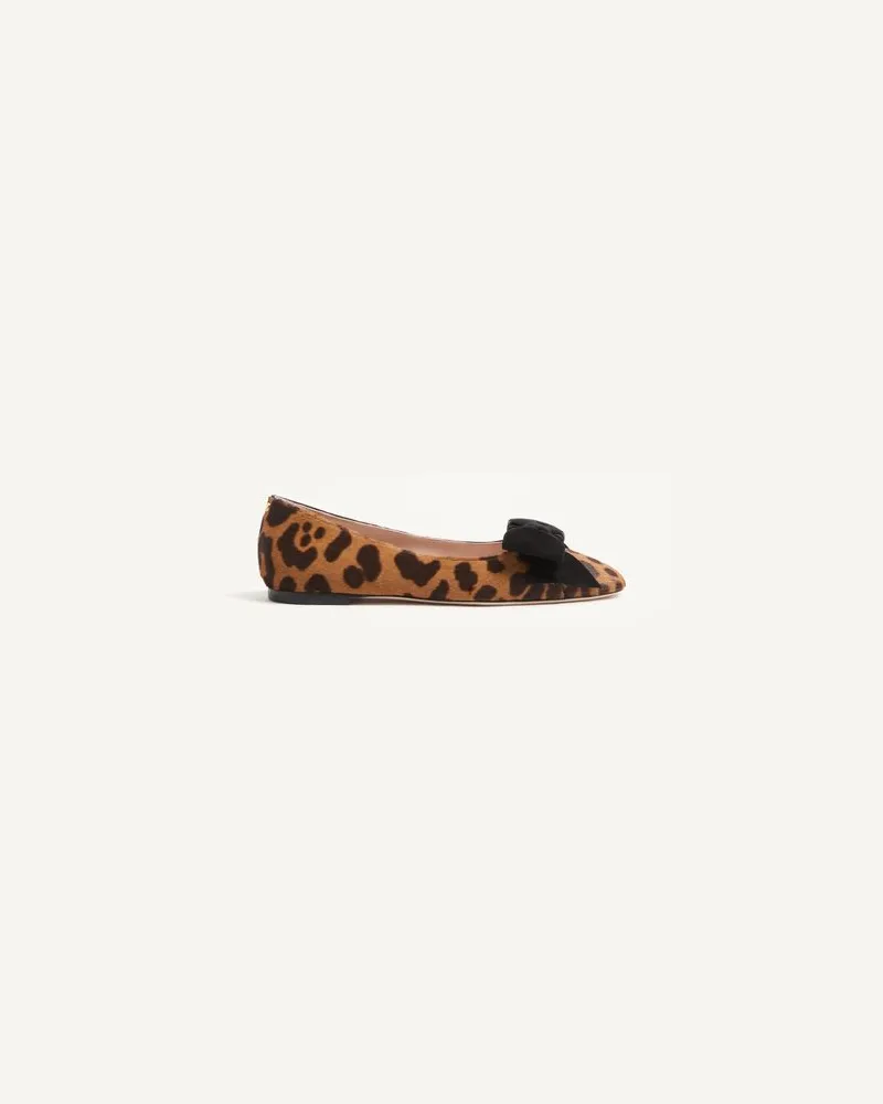 Valentino Garavani Bowow Ballerinas aus Kalbsleder mit Pony-Effekt Frau ANIMALIER Animalier