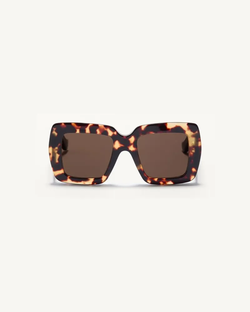 Valentino Garavani Rechteckige Acetat-Brille Frau ELFENBEIN/SCHWARZ/BRAUN Elfenbein