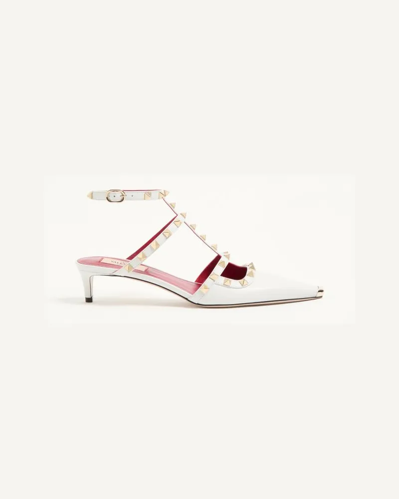 Valentino Garavani Rockstud Pumps Aus Ziegenleder 40 Mm Frau WEIß Weiß