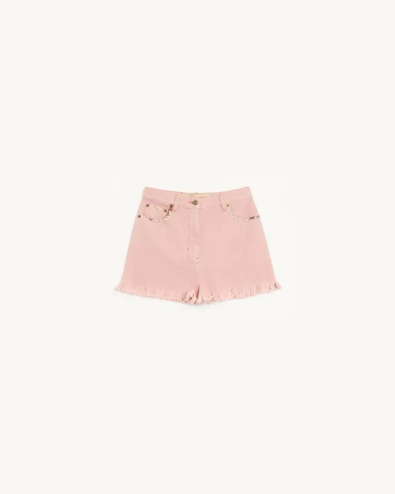 Valentino Garavani Denim Shorts Frau ROSA Rosa
