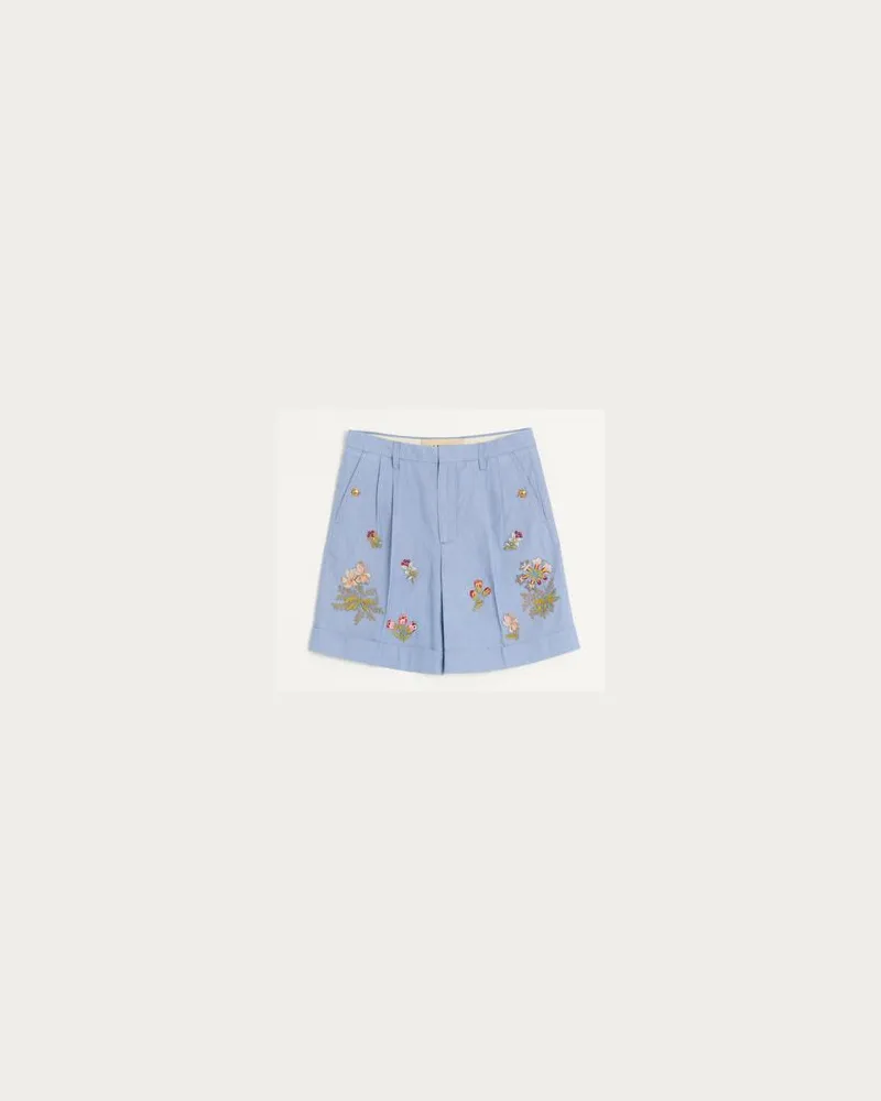Valentino Garavani Denim-Bermudas Mit Stickerei Mann DENIM Denim