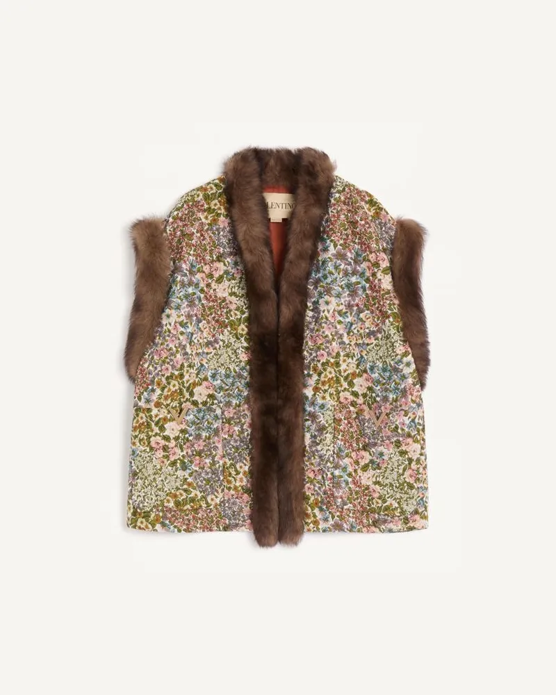 Valentino Garavani Gobelin Apres L'Hiver Fiorellini Weste Frau MULTICOLOR Multicolor