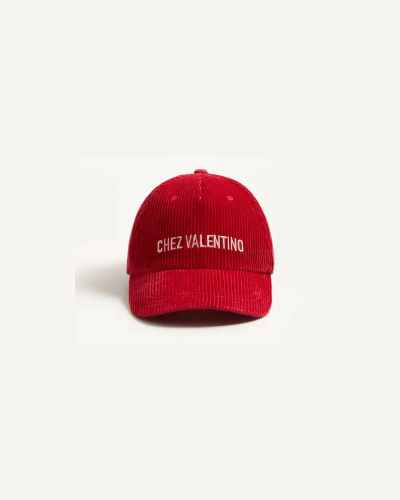 Valentino Garavani Chez Valentino Basecap Aus Samt Mit Stickerei Mann ROSA/BUTTER Rosa