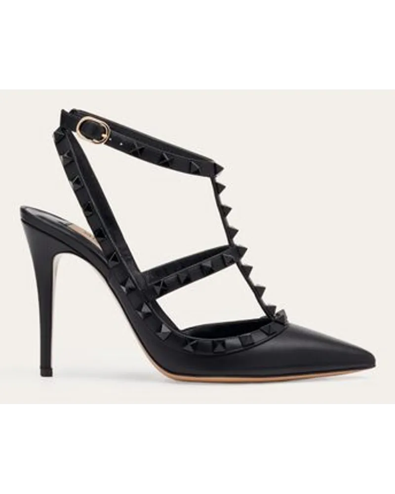 Valentino Garavani Pumps Rockstud Mit Farblich Abgestimmten Riemchen Und Nieten 100 Mm Frau SCHWARZ Schwarz