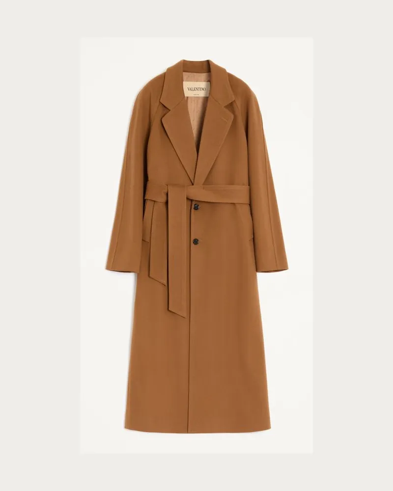 Valentino Garavani Leichter Valentino Wollmantel mit Gürtel Mann NATURFARBEN Naturfarben