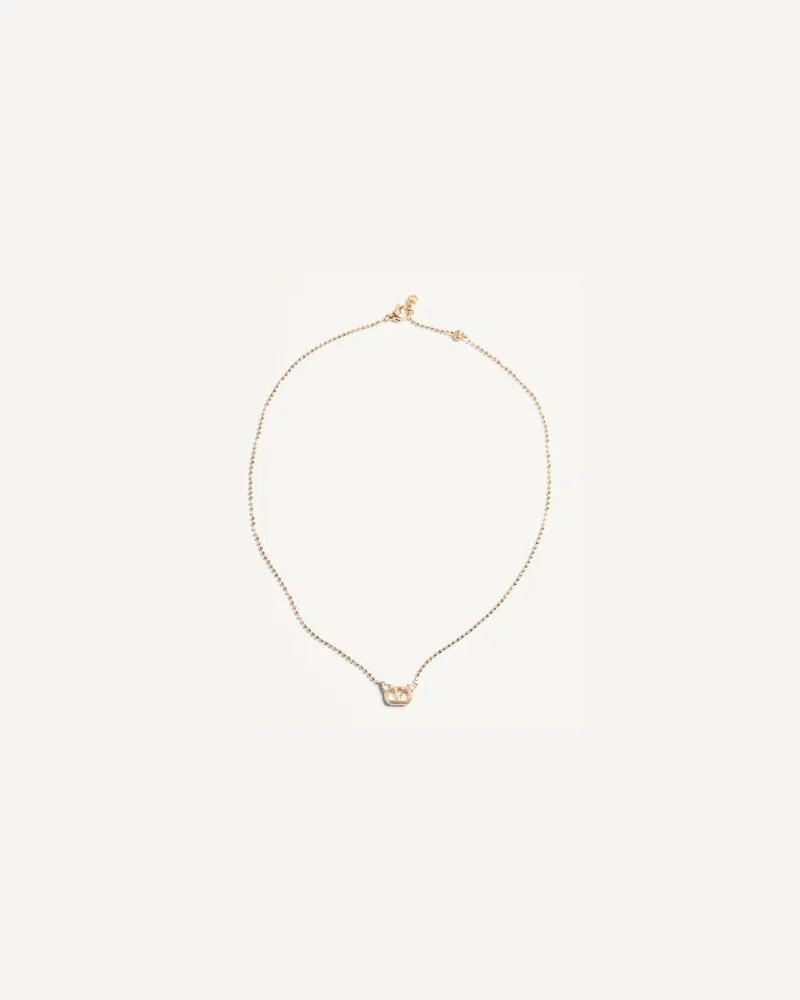 Valentino Garavani Ovalette-Halskette aus Metall und Swarovski®-Kristallen Frau GOLD/CRYSTAL Gold