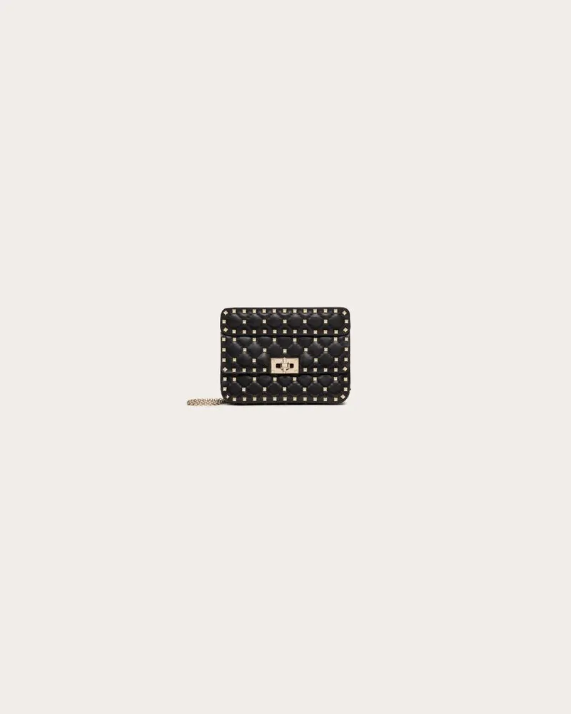 Valentino Garavani Kleine Tasche Rockstud Spike Aus Nappaleder Frau SCHWARZ Schwarz