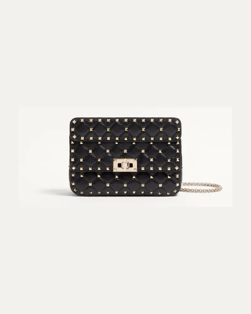 Valentino Garavani Valentino Garavani Rockstud Spike Kleine Schultertasche Aus Nappaleder Frau SCHWARZ Schwarz