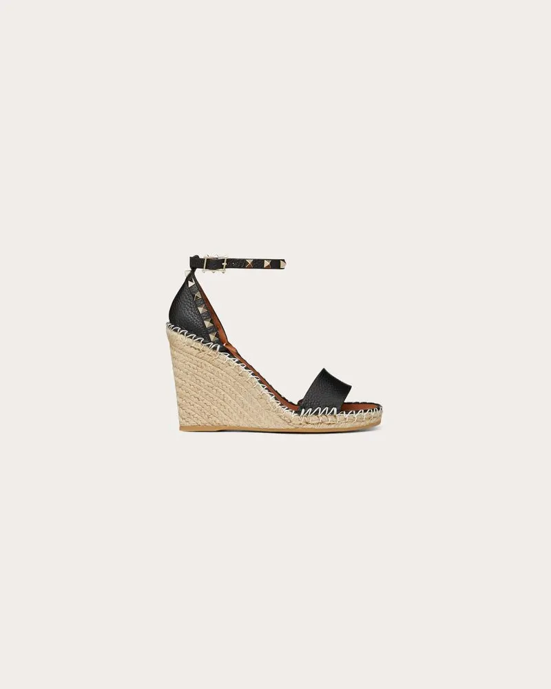 Valentino Garavani WEDGES ROCKSTUD DOUBLE AUS GEKÖRNTEM KALBSLEDER MIT 105 MM-ABSATZ Frau n/a N