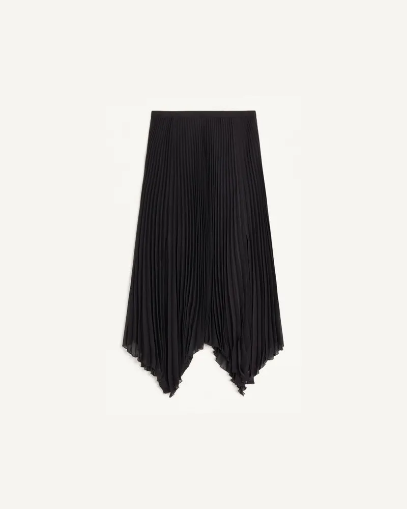 Valentino Garavani MIDIROCK AUS LEICHTEM GEORGETTE Frau SCHWARZ Schwarz
