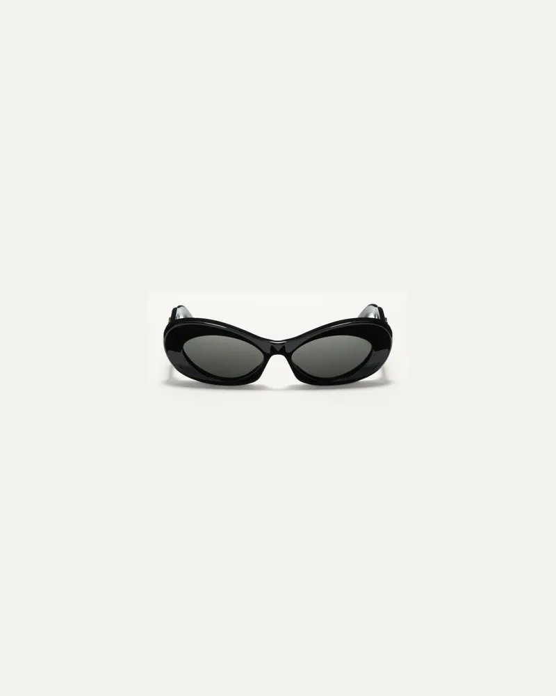 Valentino Garavani Narrow Oval Brillengestell Aus Azetat Frau SCHWARZ/GRAU Schwarz