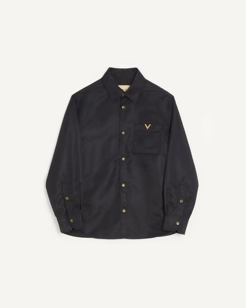 Valentino Garavani Valentino Nylon-Hemdjacke Mit Vgold Mann SCHWARZ Schwarz