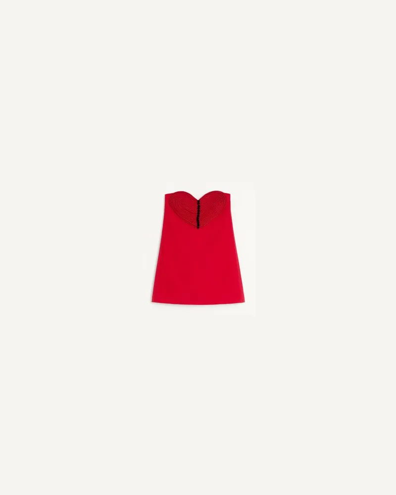 Valentino Garavani Besticktes Kurzes Crepe Couture Kleid Frau PARIS Paris