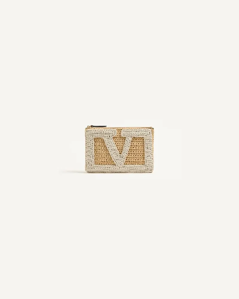 Valentino Garavani Valentino Garavani Viva Superstar Pochette Aus Synthetischem Raffia Frau NATUR/BUTTER Natur