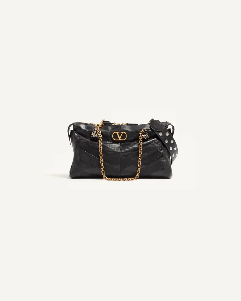 Valentino Garavani Sac Porté Épaule Valentino Garavani Panthea En Cuir Nappa Avec Motif À Chevrons Frau SCHWARZ Schwarz