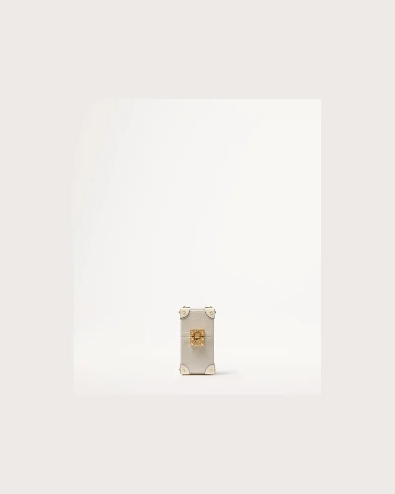 Valentino Garavani Valentino Garavani Behälter Für X 100 Ml Parfüm Aus Canvas Und Kalbsleder Mit Studs Aus Metall Frau NATUR/ELFENBEIN Natur