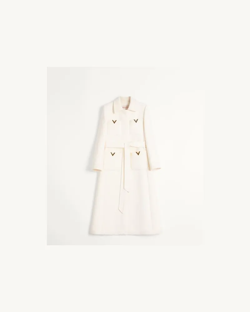 Valentino Garavani Mantel Aus Drill Double Frau ELFENBEIN Elfenbein