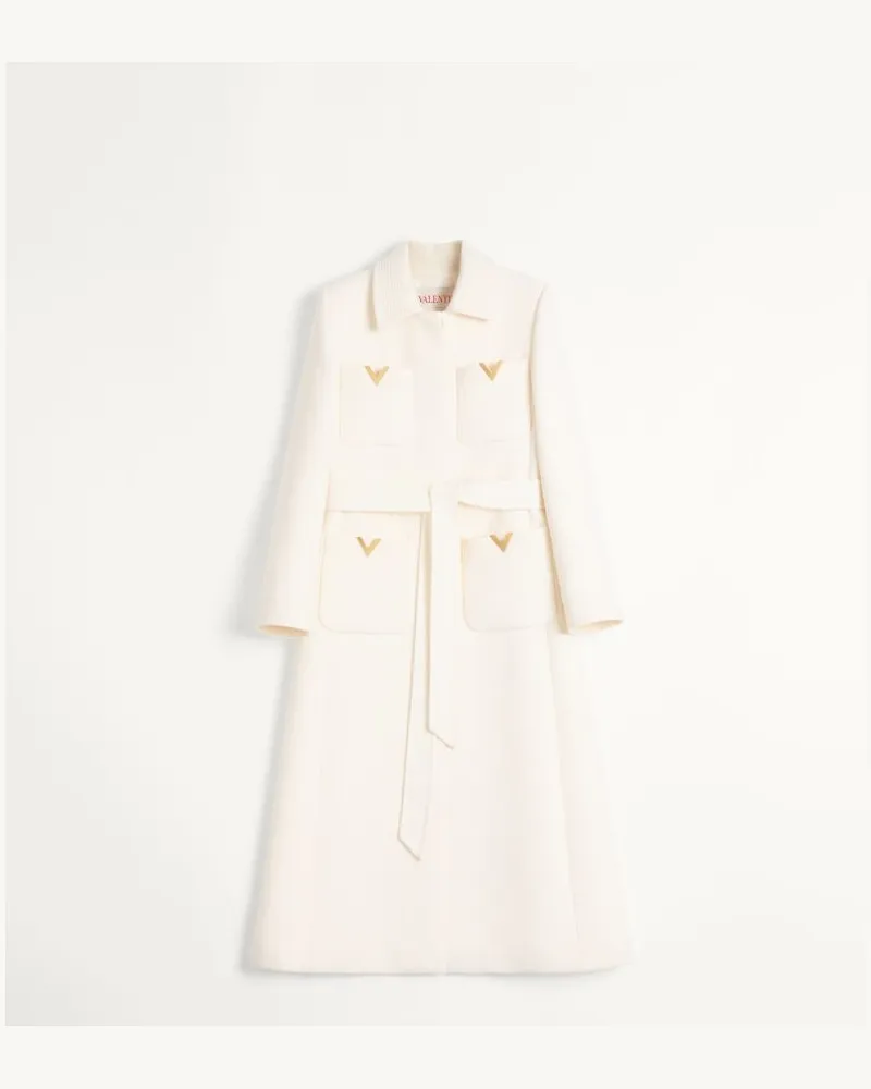 Valentino Garavani Mantel Aus Drill Double Frau ELFENBEIN Elfenbein
