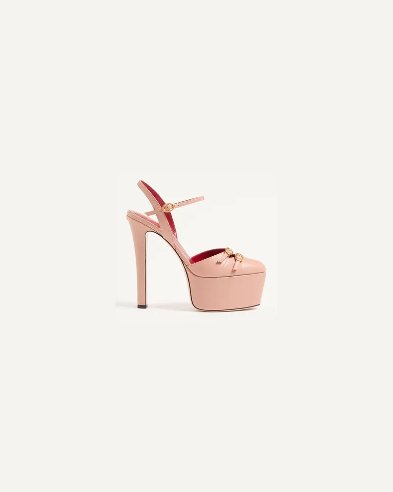 Valentino Garavani Crasher Plateau-Pumps aus Ziegenleder 145 MM Frau ROSA Rosa