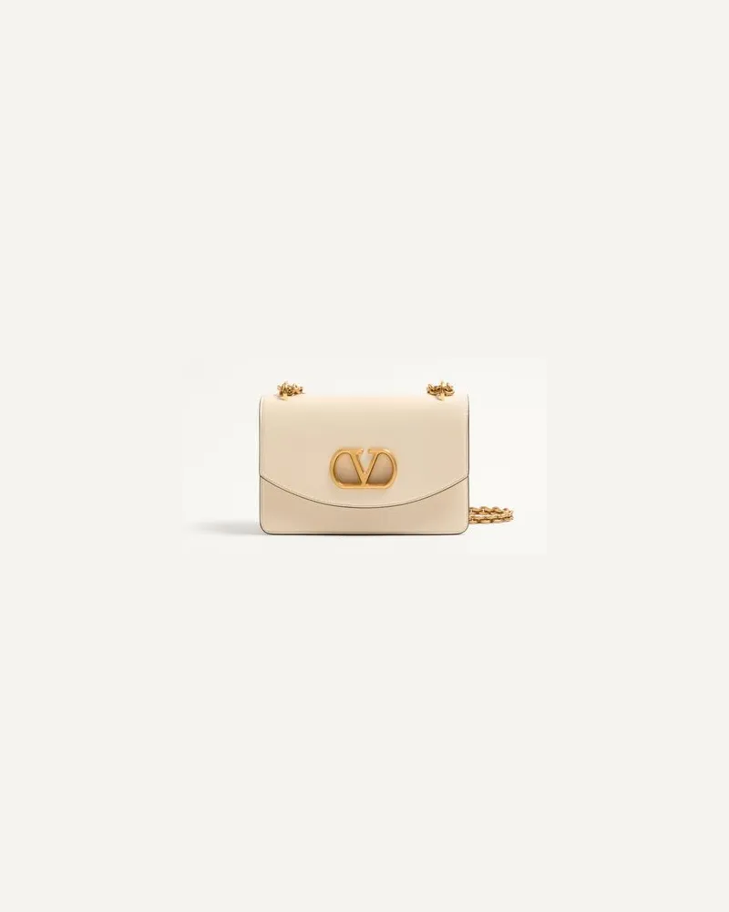 Valentino Garavani Valentino Garavani Vain Schultertasche Aus Glänzendem Kalbsleder Frau BUTTER Butter