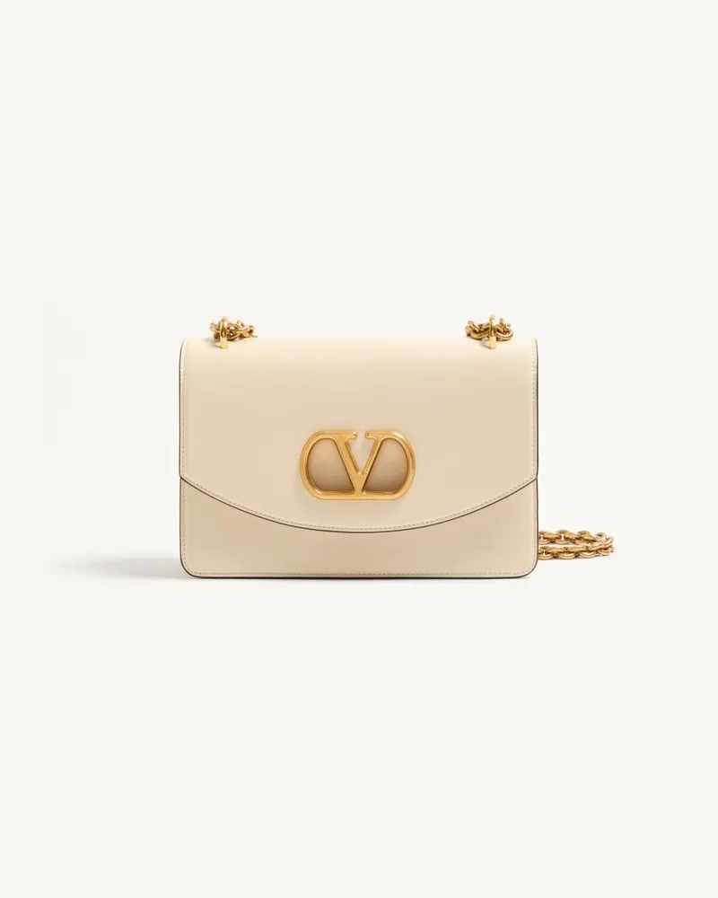 Valentino Garavani Valentino Garavani Vain Schultertasche Aus Glänzendem Kalbsleder Frau BUTTER Butter