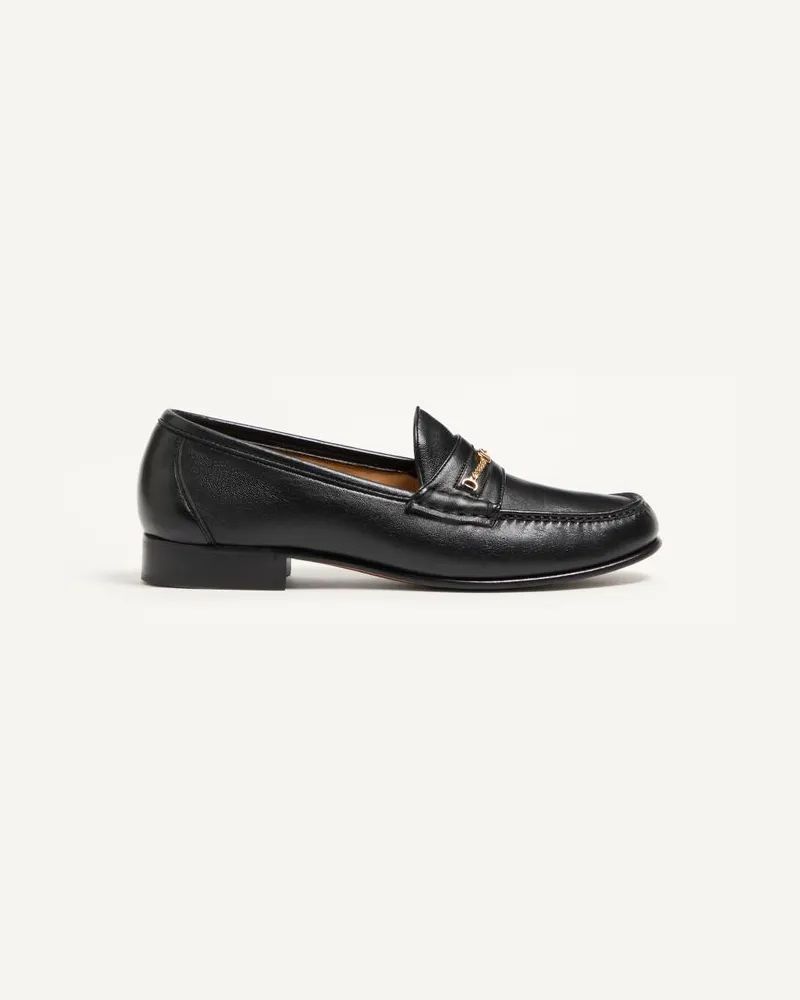 Valentino Garavani Étudiant Loafer aus Nappaleder Mann SCHWARZ Schwarz