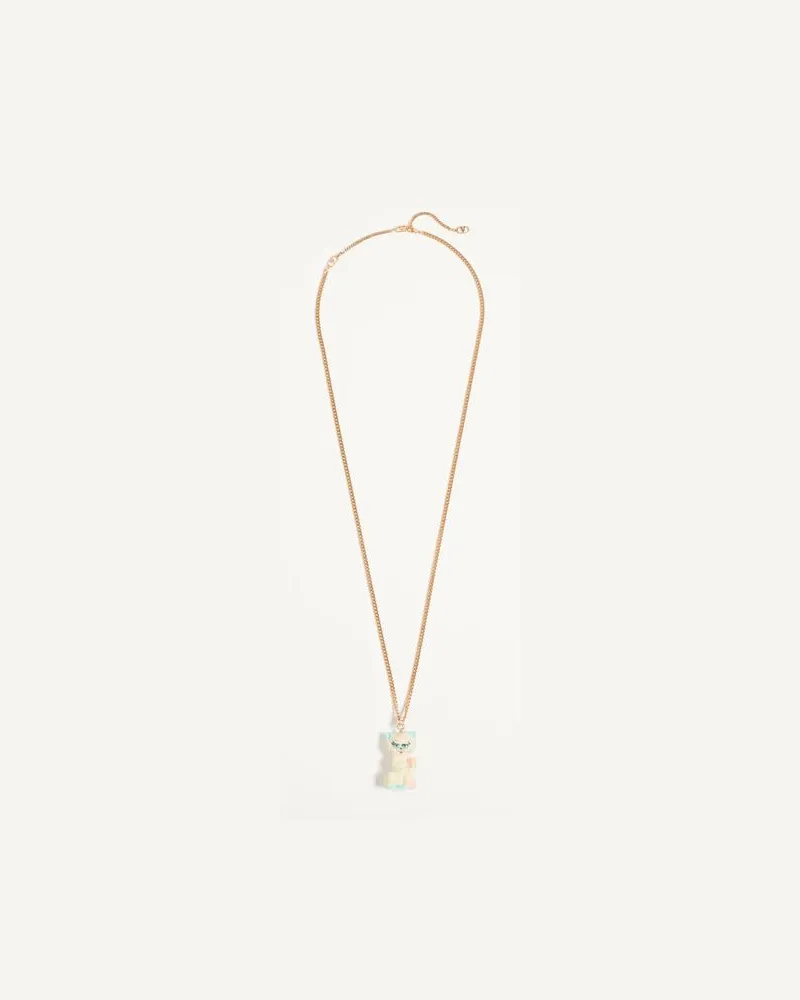 Valentino Garavani Valentino Garavani Le Chat De La Maison Halskette Aus Nylon Und Metall Mann GOLD Gold