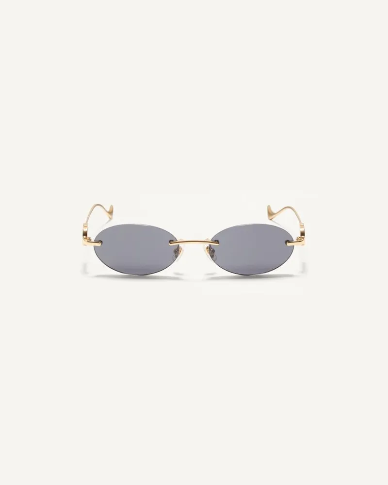 Valentino Garavani Geometrische Metallbrillen Frau GOLD/GRAU Gold