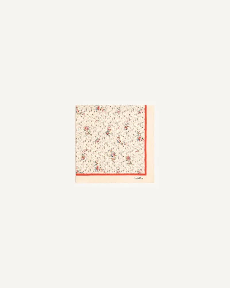 Valentino Garavani Papier Floreal Seidenschal Frau BUTTER Butter