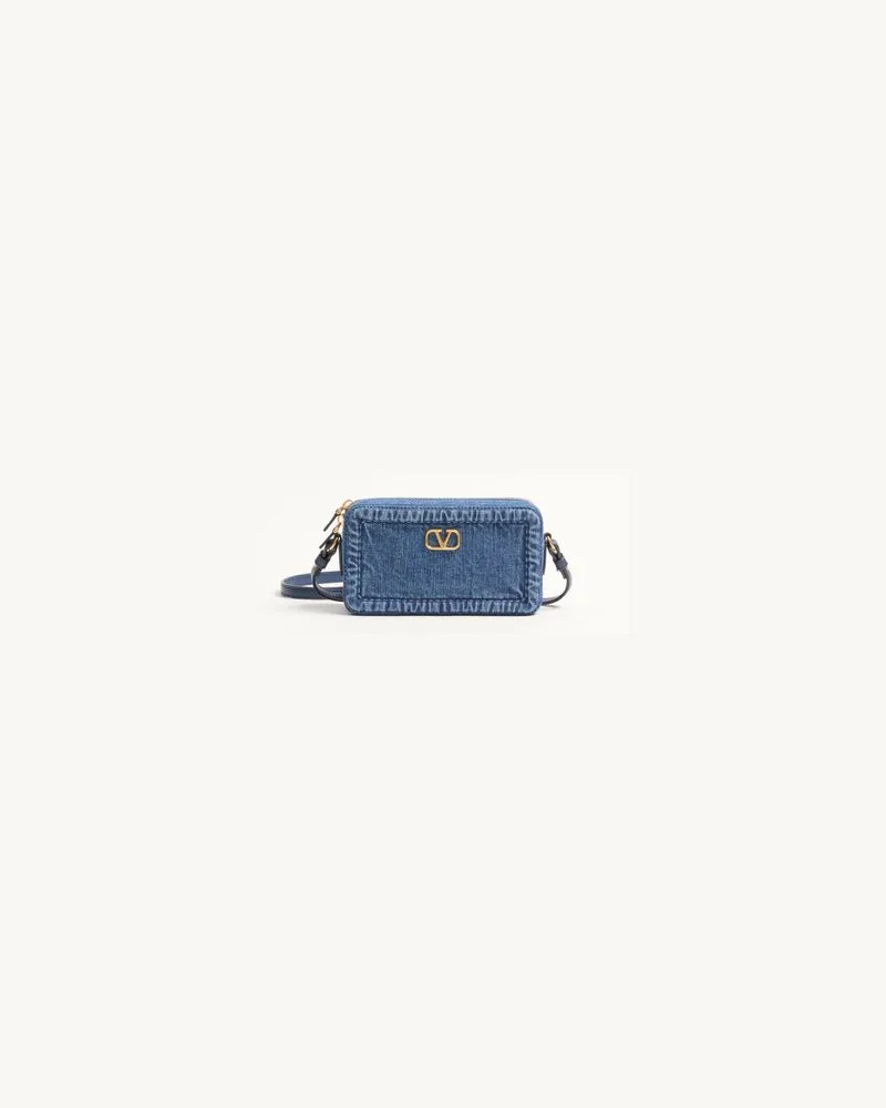 Valentino Garavani Valentino Garavani Alltime Mini-Schultertasche Aus Denim Frau DENIM/WORKER Denim